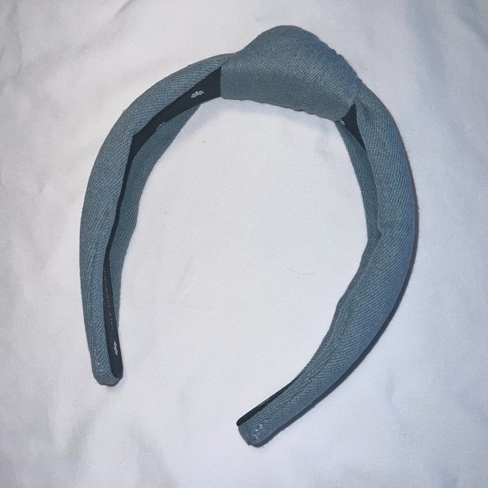 Lele Sadoughi Denim Knotted Headband